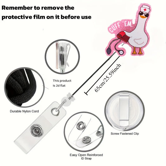 Goose Badge Reel made for all your hardworking nurses and healthcare heroes.