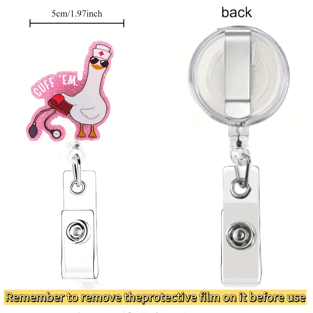 Goose Badge Reel made for all your hardworking nurses and healthcare heroes.