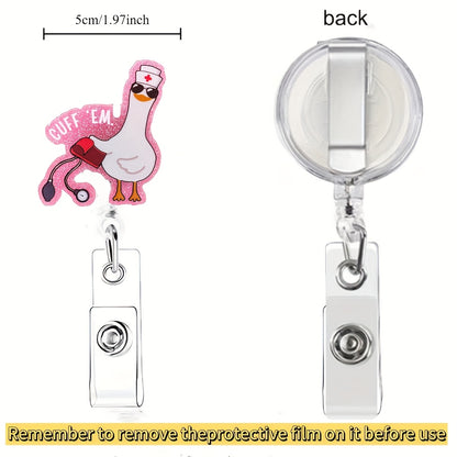 Goose Badge Reel made for all your hardworking nurses and healthcare heroes.