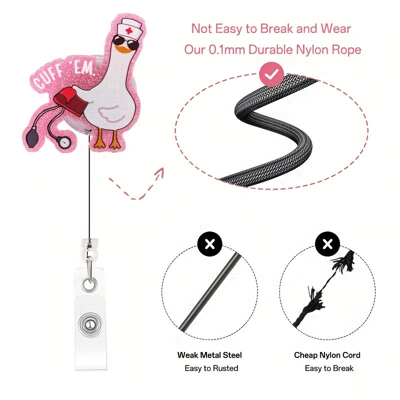 Goose Badge Reel made for all your hardworking nurses and healthcare heroes.