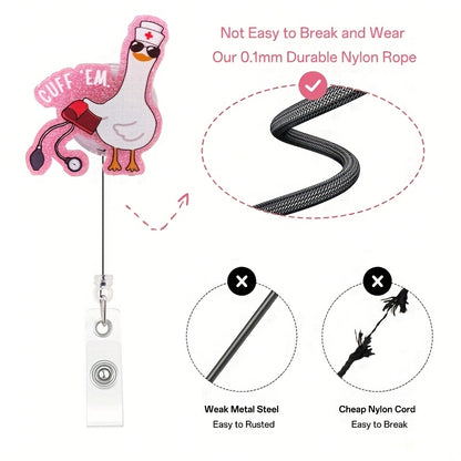 Goose Badge Reel made for all your hardworking nurses and healthcare heroes.