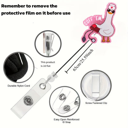 Goose Badge Reel made for all your hardworking nurses and healthcare heroes.