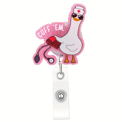 Goose Badge Reel made for all your hardworking nurses and healthcare heroes.